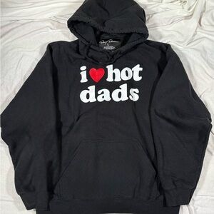 Graphic Pullover Hoodie Danny Duncan Unisex Size L I Love Hot Dads
